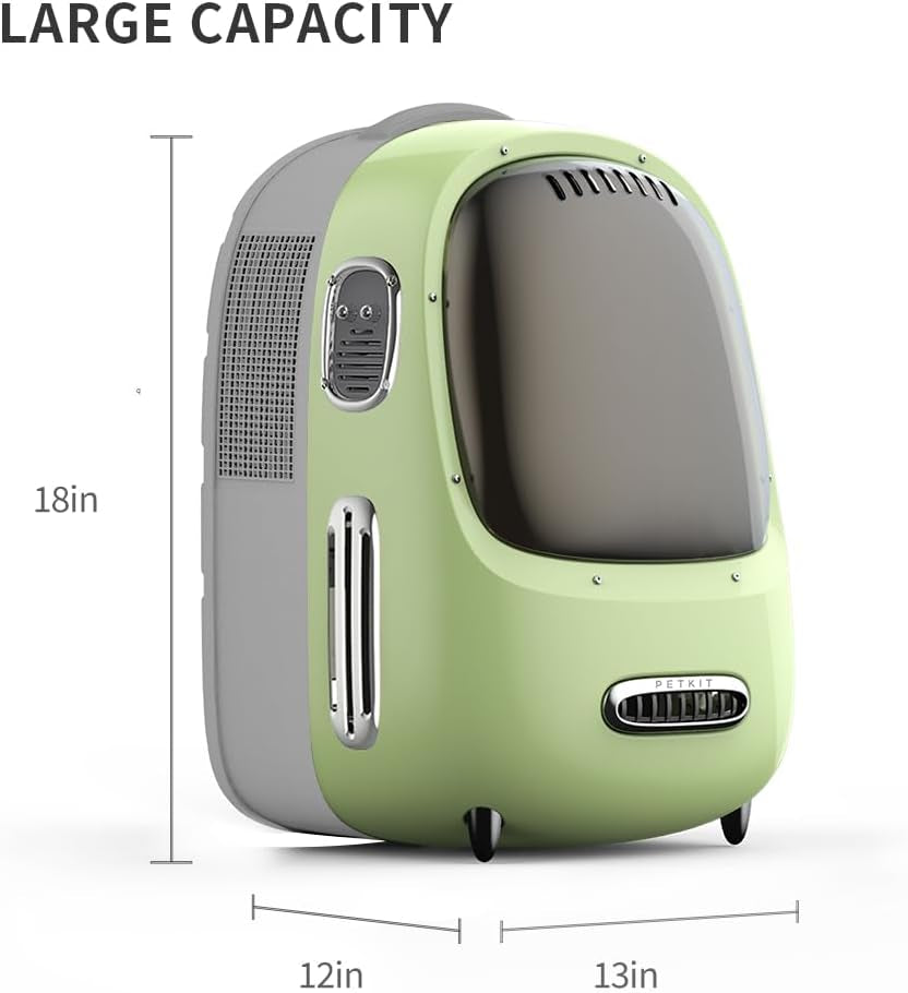 Cat Backpack Carrier with Inbuilt Fan & Light, Airline-Approved Pet Backpack Bubble for Kitty Small Dog