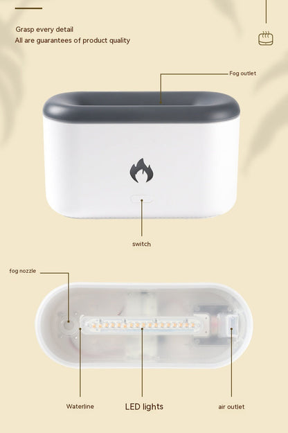 Flame Aroma Diffuser – Relaxing LED Fire Effect