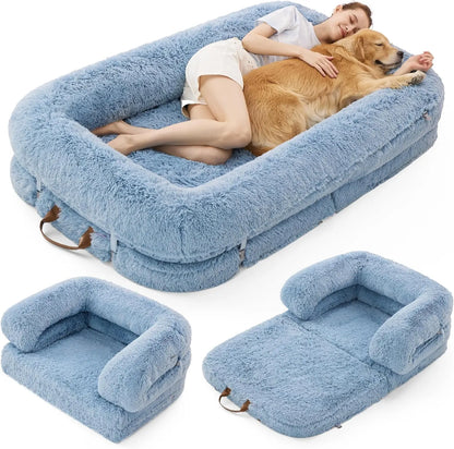 3-in-1 Flexible Oversized Dog Bed for Adults