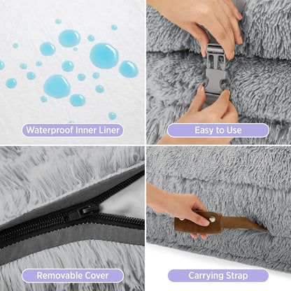 3-in-1 Flexible Oversized Dog Bed for Adults