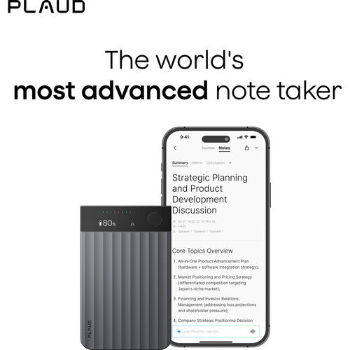 PLAUD AI Plaud Note Pro AI-Powered Transcriber (Black)