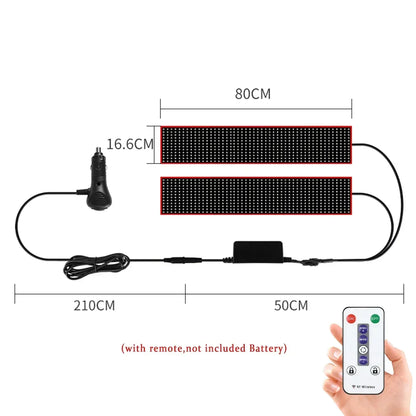 Truck & Car Devil Eye LED Pixel Panel Light – Remote-Control Soft Foldable Scrolling Display 12V/24V