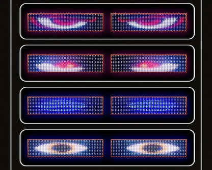 Truck & Car Devil Eye LED Pixel Panel Light – Remote-Control Soft Foldable Scrolling Display 12V/24V