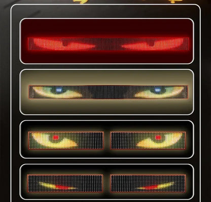 Truck & Car Devil Eye LED Pixel Panel Light – Remote-Control Soft Foldable Scrolling Display 12V/24V