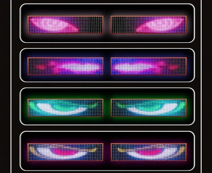 Truck & Car Devil Eye LED Pixel Panel Light – Remote-Control Soft Foldable Scrolling Display 12V/24V