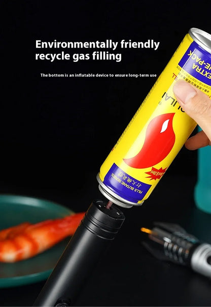 Gas Lighter Kitchen Cooking Powerful Metal Windproof Torch Flame Jet Barbecue Smoking Accessories Cigar Lighters Men's Gift