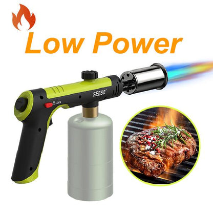 SEESE Powerful Propane Torch(Propane Tank Not Included),With One-Touch Max Fire Button and Safety Lock, Adjustable Blow Torch