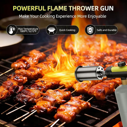 SEESE Powerful Propane Torch(Propane Tank Not Included),With One-Touch Max Fire Button and Safety Lock, Adjustable Blow Torch