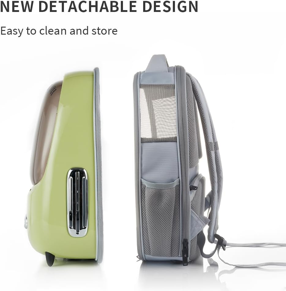 Cat Backpack Carrier with Inbuilt Fan & Light, Airline-Approved Pet Backpack Bubble for Kitty Small Dog